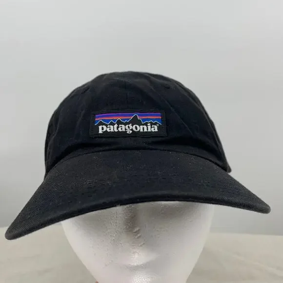Patagonia Unisex Black Logo Patch Baseball Hat with Adjustable Fit - Picture 2 of 6